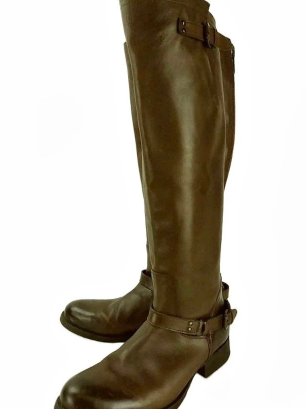 Steve Madden Back Zip Boot. Brown Boots
